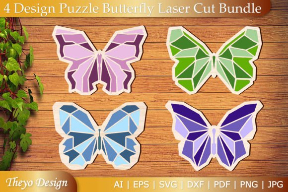 3D Butterfly Puzzle SVG Bundle