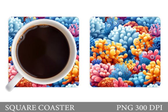3D Coral Reef Coaster: Elevating Sublimation Workflows with High-Resolution Sea Coaster Design