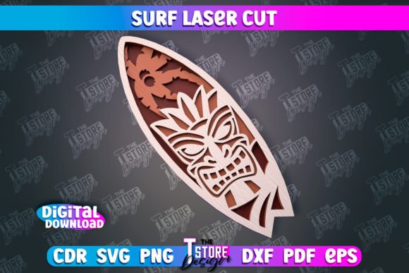 3D Surf Laser Cut Wooden Boards