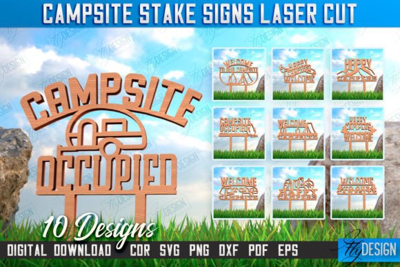 Campsite Stake Sign Laser Cut Bundle: A Guide to Outdoor-Themed CNC Projects