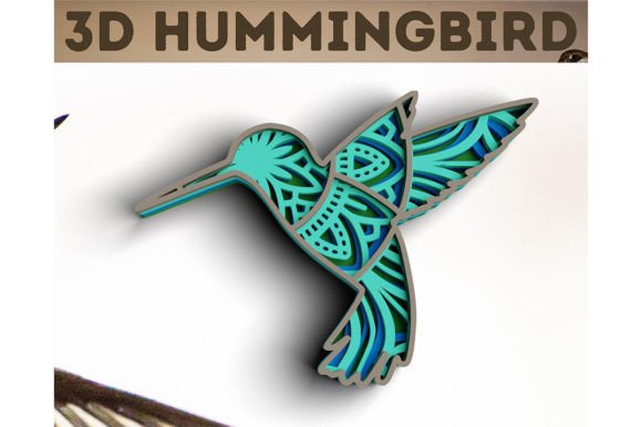 Crafting Depth: The 3D Hummingbird DXF 4 Layer Design