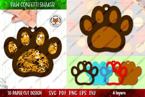 Creating a Festive Dog Paw Confetti Shaker: A 3D Christmas Craft Guide