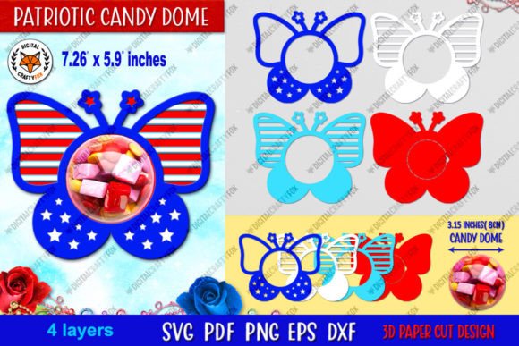 Creating a Patriotic Butterfly Candy Dome: A Guide to 3D Paper Crafting