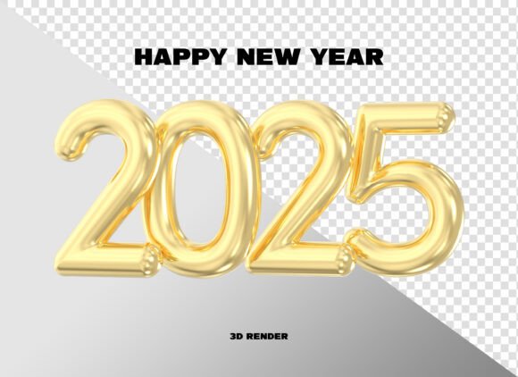 Happy New Year 2025 Number 3D Render: Elevating Your Digital Celebrations