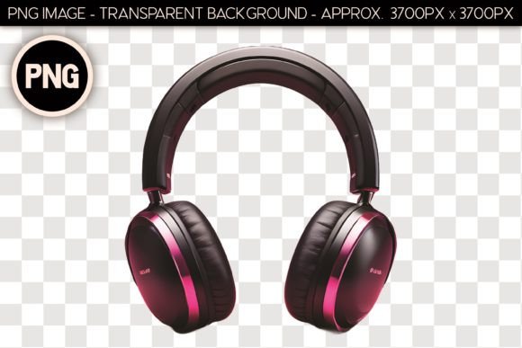 Headphones PNG Isolated Object 15: A Versatile Asset for Modern Digital and Print Design