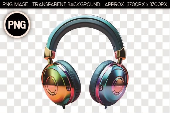 Headphones PNG Isolated Object 52: Elevating Design with High-Resolution Realism
