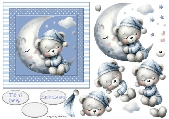 Moon Baby: Elevating Digital Correspondence with Bespoke 3D Decoupage Art