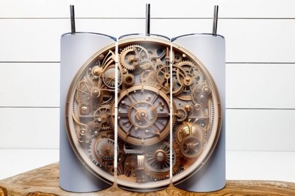 Revolutionizing Sublimation: The Strategic Value of Steampunk Tumbler Wraps with 3D Clock Mechanisms