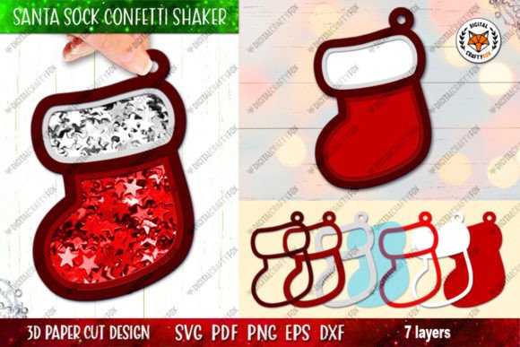 Santa Claus Sock Confetti Shaker SVG: A Guide to 3D Paper Crafting