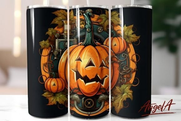 Steampunk Pumpkin 3D Sublimation Tumbler