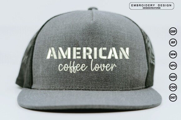 Strategic Branding with American Coffee Lover 3D Embroidery