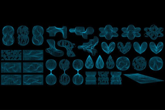 Strategic Visual Identity: Leveraging the 34 Grid Y2k Set Abstract Geometry Shape for Modern Branding