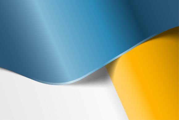 Three Color Gradient Background: Elevating Design with Vibrant Blue and Yellow Curves